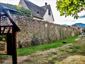 Kientzheim - Muraille nord, vue du fossé défensif (© J.E)