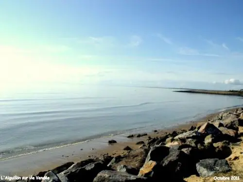 L'Aiguillon-la-Presqu'île - Baie de l'Aiguillon op een avond in oktober