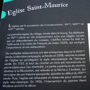 Explications sur l'église Saint-Maurice (© Jean Espirat)