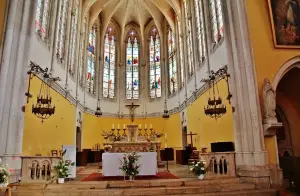 The interior of Notre-Dame church