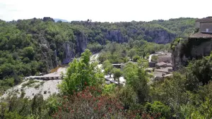 Vista dall'alto del villaggio