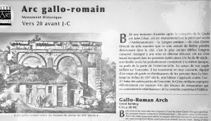 Information about the Gallo-Roman Arch (© Jean Espirat)