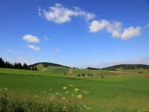 La meseta del Devès donde se encuentra el pueblo de Bouchet