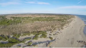 Espiguette beach considered the largest and most beautiful in the Occitanie region