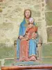 Le Mont-Saint-Michel - Statue de la Vierge à l'Enfant du XIIIe siècle, dans l'église de l'abbatiale (© Jean Espirat)