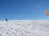 Snowkiten bij Mézenc