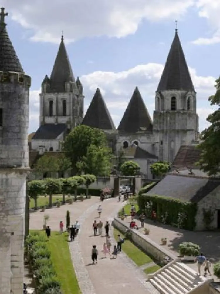 Loches - Vue de la collégiale depuis le logis royal