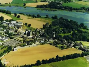 aerial view of the village