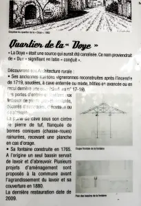 Informations sur le quartier de la Doye (© J.E)