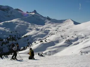 Baroque Ski touring above Romme