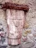 Sculpture in the church wall