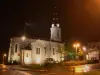 La Chiesa di Niévroz notte