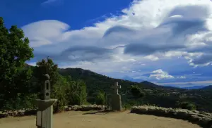 Vue sur Olmi-Cappella de la chapelle dans la descente vers Pioggiola et Olmi