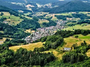 Orbey le Haut, gezien vanaf de top van de Faudé-toren (© JE)