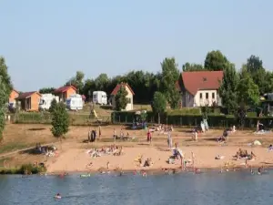 Beach and chalets
