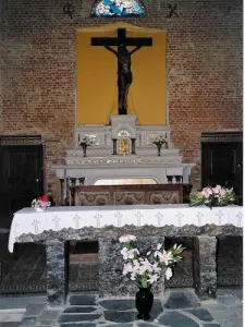 Inside the church: the altar