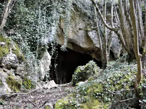 Porche de la grotte de Clerval - Vue extérieure (© J.E)