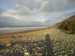 Beach Nantois with pebbles