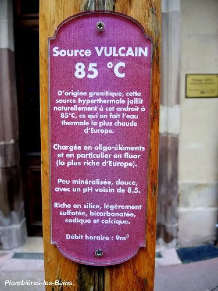 Plombières-les-Bains - Informazioni sulla sorgente Vulcain (© Jean Espirat)