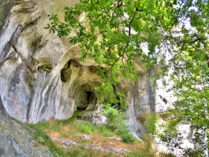 Large upper south cave, numbered 1 (© JE)
