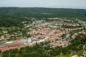 Pont- de-Roide, seen from the Roches battery lookout (© JE)