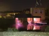 Lichtweg: Pontrieux bei Nacht