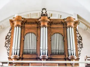 Organ of the church of Quingey (© J.E)