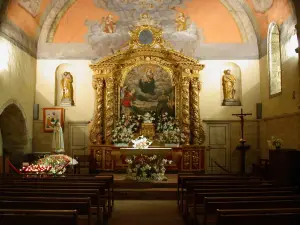 Inside the Notre-Dame church