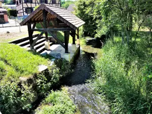 Ancien lavoir sur la Vendeline (© J.E)