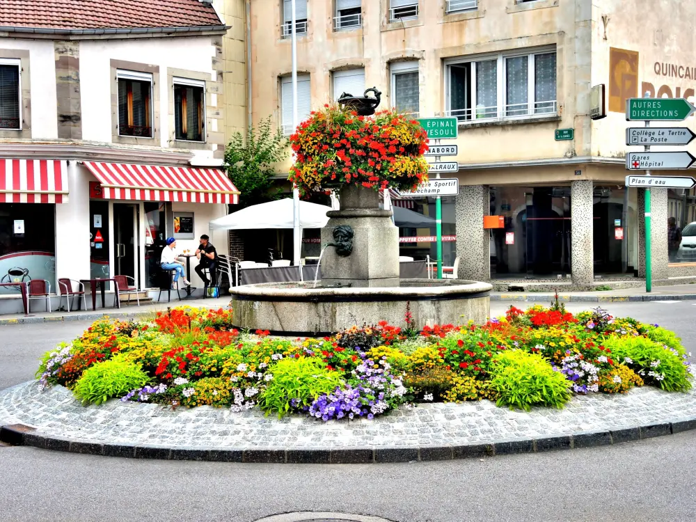 Remiremont - Flower fountain (© J.E)