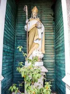 Estatua de San Nicolás, en la capilla-oratorio. Rimbach-près-Masevaux (© J.E)