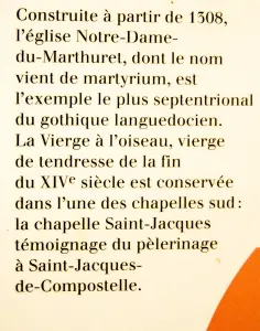 History of Our Lady of Marthuret (© J.E)