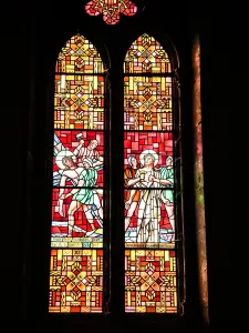 Stained glass window of Our Lady of the Netherlands (© J.E)