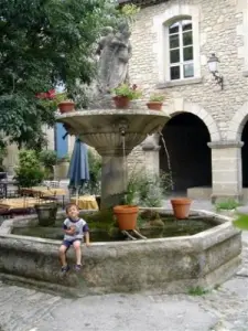 Beautiful fountain of Saignon