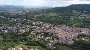 Luchtfoto van het dorp (in het zuiden)