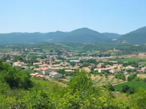 Le vignoble Saint-Chinianais et vue sur le village