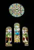 Interno della chiesa di Saint-Martin - Rosone e vetrate del transetto sud (© JE)