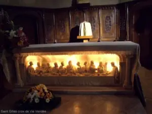 Altare della chiesa di St. Gilles, l'Ultima Cena
