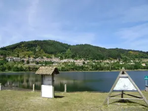 Village and lake