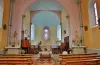 The interior of the church