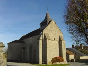 Kerk uitzicht vanaf begraafplaats