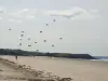 Parachute release on the beach