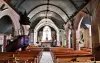 The interior of the church