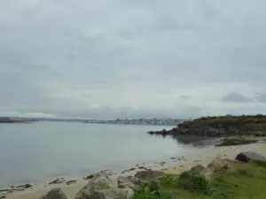 Playa de arena de Pors Media, el paraíso de los pescadores a pie Trégondern