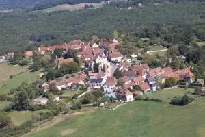 Vue aérienne du village