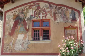 Fresque de St Christophe (© Marilou Perino/Pérouges Bugey Tourisme)