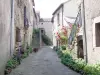 Sauclières - Une ruelle bordée de fleurs