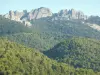 View of the lace of Montmirail from the village