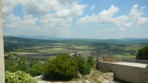 Vue sur la vallée de Simiane depuis le château