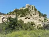 Sisteron から見た城塞がそびえるラ・ボーム (© JE)